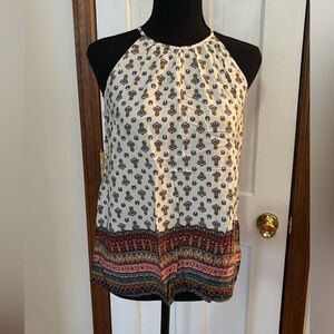 Multicolor Patterned Halter Top